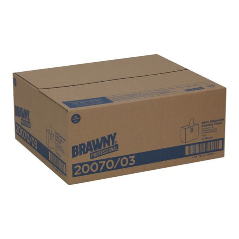 Georgia Pacific Brawny Professional Medium-Duty Premium Wipes, 9 1/4 x 16 3/8, White, 90/Box