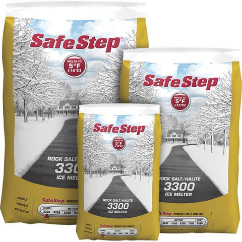 SafeStep 3300 Ice Melter 25 lb Size - Sodium Chloride, Rock Salt - 5&deg;F (-15&deg;C)