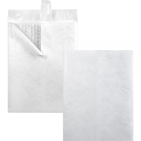 Survivor Bubble Mailer of DuPont Tyvek, #2E, Air Cushion, Redi-Strip Adhesive Closure, 9 x 12, White, 25/Box