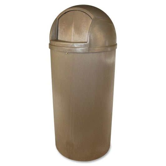 Impact Products Bullet Indoor/Outdoor 21 Gallon Trash Can with Lid 21 Gallon Capacity - Plastic/Structural Foam - Beige