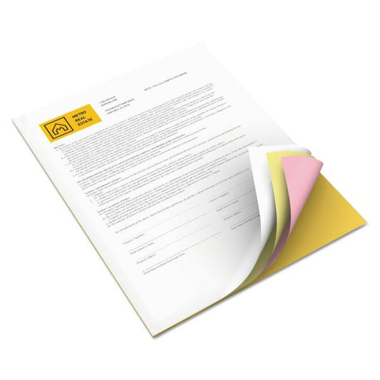 Revolution Carbonless 4-Part Paper, 8.5x11, Canary/Goldenrod/Pink/White, 1,250/Carton