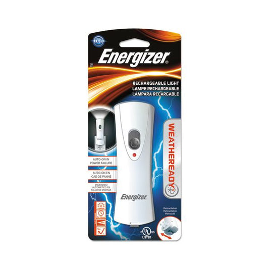 Energizer Weather Ready LED Flashlight, 1 NiMH Rechargeable Battery (Included), Silver/Gray