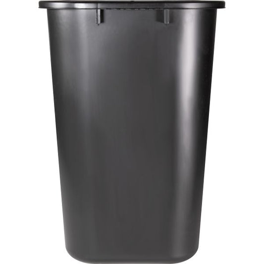 Sparco 7 Gallon Rectangular Trash Can 14.5" x 10.5" x 15" - 7 Gallon Capacity - Polyethylene - Black