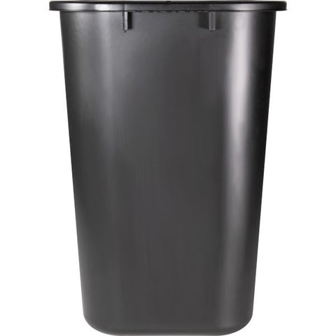 Sparco 7 Gallon Rectangular Trash Can 14.5" x 10.5" x 15" - 7 Gallon Capacity - Polyethylene - Black