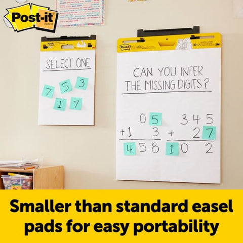 Post-it Notes Super Sticky Easel Pads, Mini, White, Pack Of 2 Pads