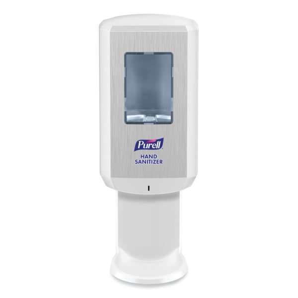 PURELL CS6 Hand Sanitizer Dispenser, 1,200 mL, 5.79 x 3.93 x 15.64, White Automatic - 1.27 quart Capacity - Support 4 x C Battery - Wall Mountable, Refillable, Site Window, Locking Mechanism, Touch-free - White - 1 / Carton