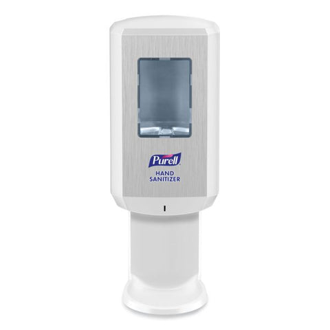 PURELL CS6 Hand Sanitizer Dispenser, 1,200 mL, 5.79 x 3.93 x 15.64, White Automatic - 1.27 quart Capacity - Support 4 x C Battery - Wall Mountable, Refillable, Site Window, Locking Mechanism, Touch-free - White - 1 / Carton