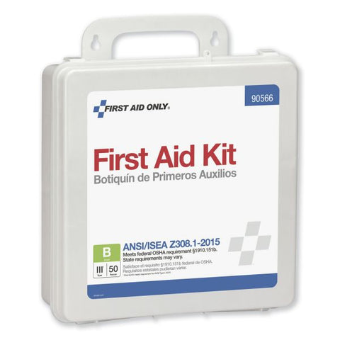 First Aid Only Bulk ANSI 2015 Compliant Class B Type III First Aid Kit for 50 People, 199 Pieces, Plastic Case