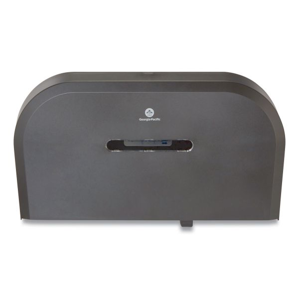 Georgia Pacific Professional Jumbo Jr. Bathroom Tissue Dispenser, Double Roll, 22.1 x 4.8 x 12.1, Black