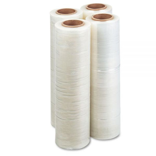 Universal High-Performance Handwrap Film, 18" x 1,500 ft, 12 mic (47-Gauge), Clear, 4/Carton