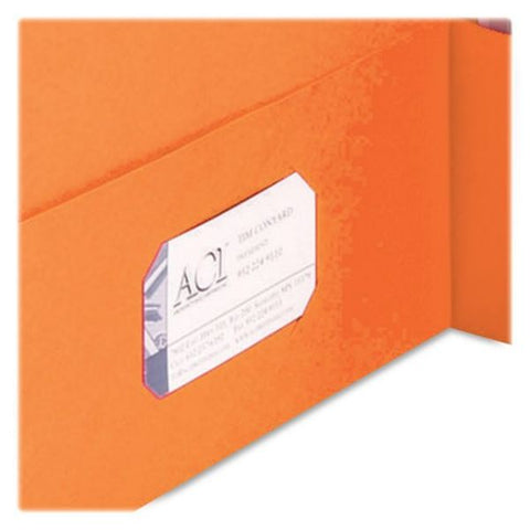 Smead Two-Pocket Folder, 100-Sheet Capacity, Orange, 25/Box