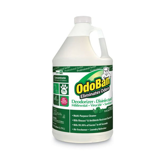 OdoBan Concentrated Odor Eliminator, Eucalyptus, 1gal Bottle, 4/Carton