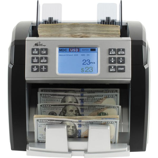 Royal Sovereign RBC-EP1600 Bank Grade Counter 600 Bill Capacity - Counts 1500 bills/min - Black