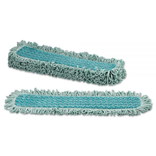 Rubbermaid Commercial HYGEN HYGEN Microfiber Fringed Dust Mop Pad, 24w x 9d, Green