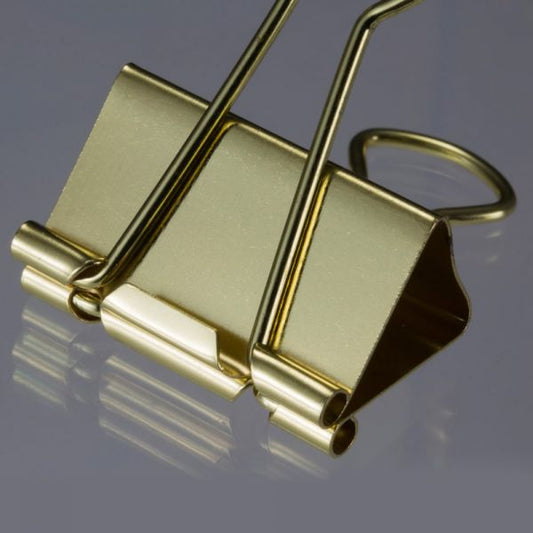 OIC Binder Clips Assorted Sizes - Assorted Capacities - 30/ Pack - Gold