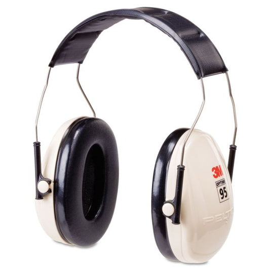 3M PELTOR OPTIME 95 Low-Profile Folding Ear Muff H6f/V, 21 dB, Beige/Black