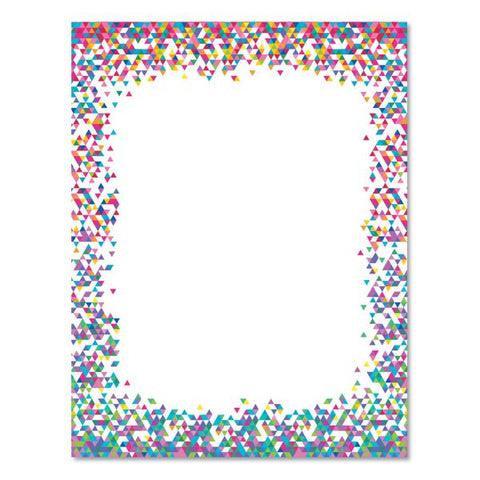 Astrodesigns Pre-Printed Paper, 28 lb Bond Weight, 8.5 x 11, Confetti, 100/Pack