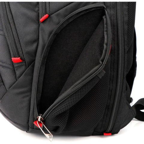 Swissdigital Design Anti-Bacterial Black and Red Backpack Travel Kit J14-41