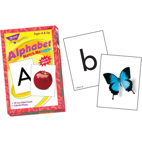 Alphabet Match Me Cards 3" x 4" - 52 Two-Sided Cards - Recommended Grades PreK-1