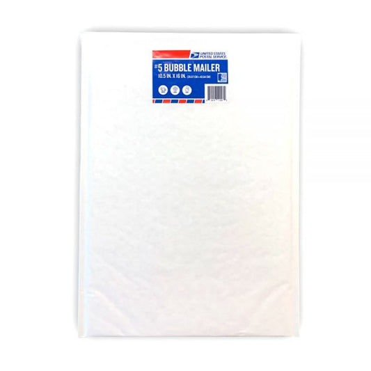 USPS Bubble Mailer, Size #5, White