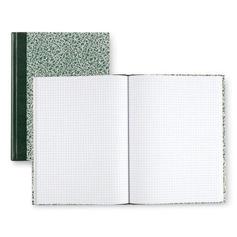 National Lab Notebook, Wide/Legal Rule, Green Marble Cover, 10.13 x 7.88, 96 Sheets