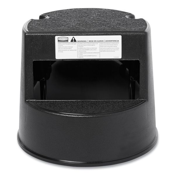 Rubbermaid Commercial Rolling Step Stool, Curved Design, 2-Step, Retra ...