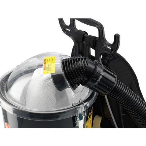 Hoover Commercial Backpack Vacuum, 6.4 qt Tank Capacity, Black