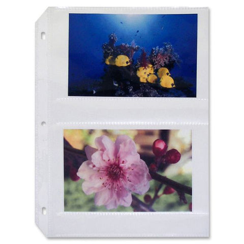 C-Line Ring Binder Photo Storage Pages 4 Capacity - 4" Width x 6" Length - 3-ring Binding