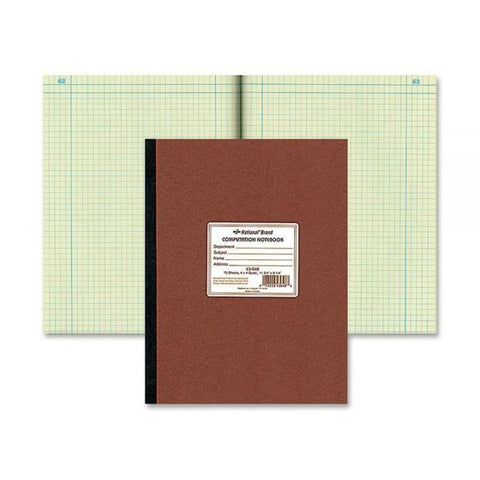 National Computation Notebook, Quadrille Rule, Brown Cover, 11.75 x 9.25, 75 Sheets