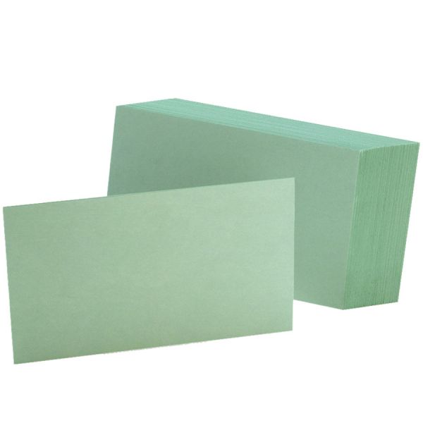 Oxford Unruled Index Cards, 3 x 5, Green, 100/Pack