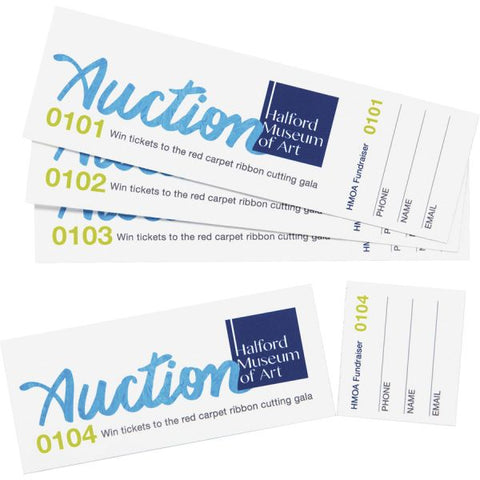 Avery Perforated Raffle Tickets with Tear-Away Stubs - 2-Sided Printing 1 3/4" x 5 1/2" Length - Laser, Inkjet - Matte White - 20 / Sheet - 1000 / Carton