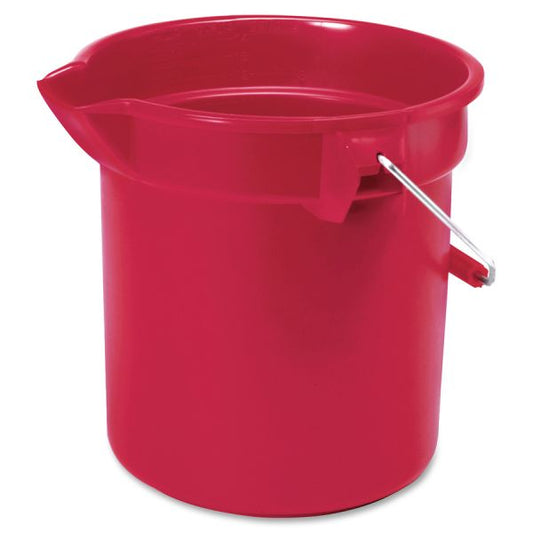 Rubbermaid Commercial Brute 10-quart Utility Bucket 2.5 Gallon Capacity - Plastic - Red