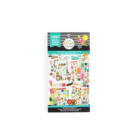 Happy Planner Classic Stickers, 9"H x 4-3/4"W x 1/4"D, Seasonal, Value Pack Of 1,557 Stickers