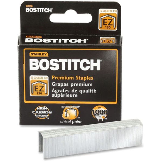 Stanley-Bostitch PowerCrown 5/8" Staples Half Strip (100 Per Strip) - 5/8" Leg Length - Chisel Point Type - 1,000/ Box