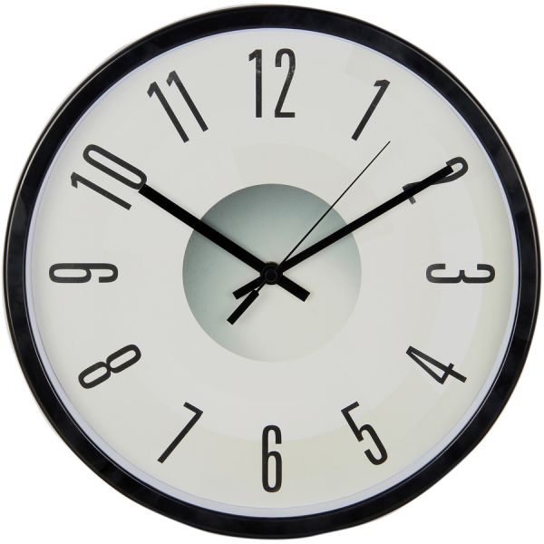 Victory Light Heavy-duty Silent Wall Clock Black/Plastic Case, Gray