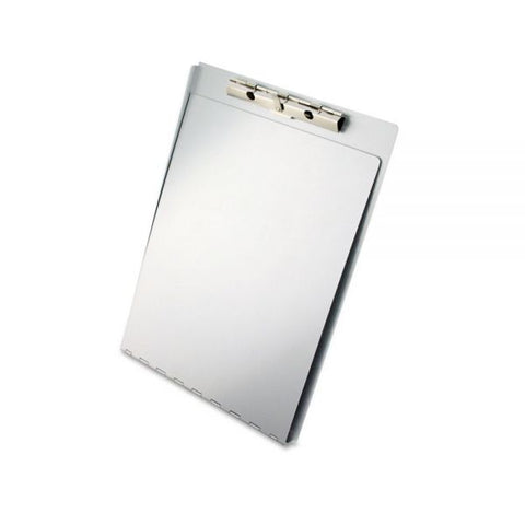 Saunders Aluminum Clipboard with Writing Plate, 0.5" Clip Capacity, Holds 8.5 x 11 Sheets, Silver