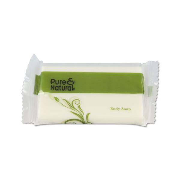 Pure & Natural Body and Facial Soap, Fresh Scent, # 1 1/2 Flow Wrap Bar, 500/Carton