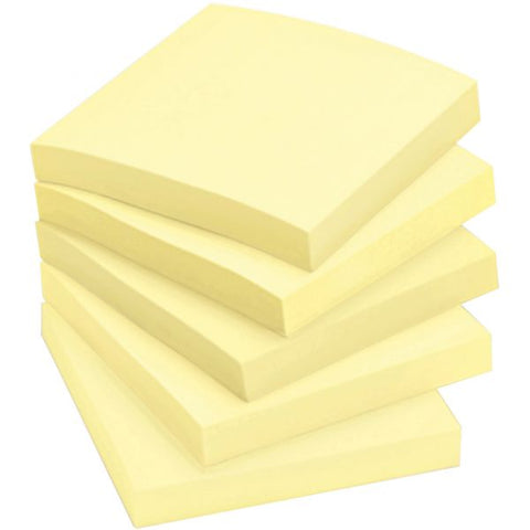 Post-it Notes Original Pads in Canary Yellow, 3" x 3", 100 Sheets/Pad, 12 Pads/Pack