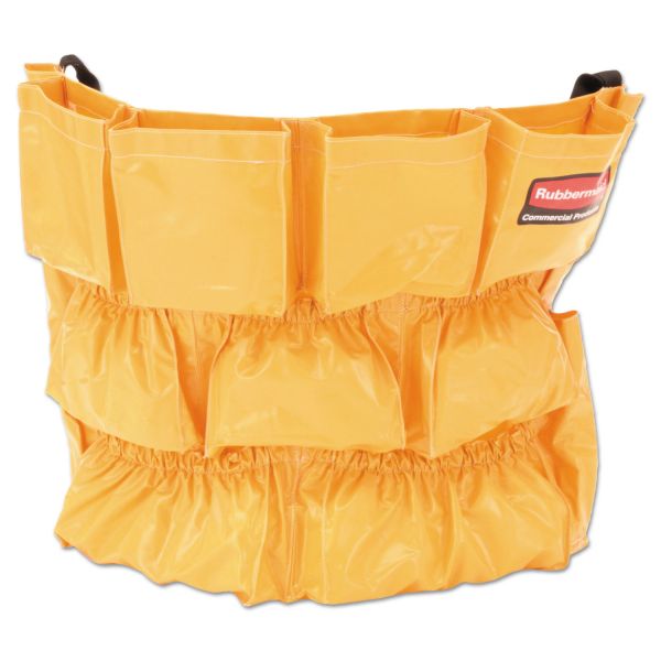 Rubbermaid Commercial Brute Caddy Bag, 12 Compartments, Yellow