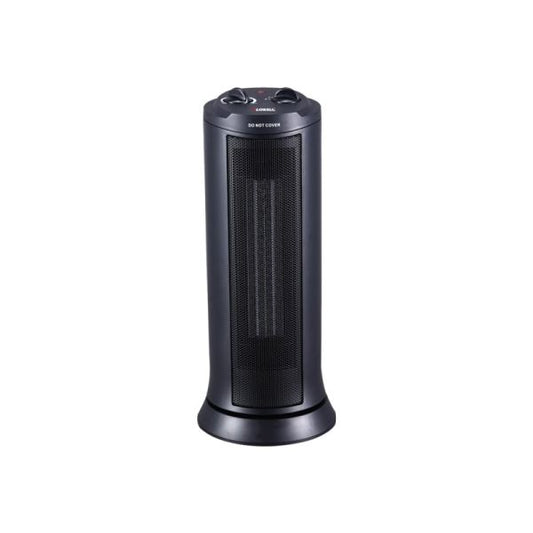 Lorell 17" Ceramic Tower Heater Ceramic - Electric - Electric - 800 W to 1500 W - 2 x Heat Settings - 100 Sq. ft. Coverage Area - 1500 W - Indoor - Tower - Black