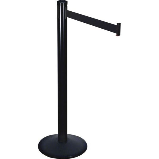 Tatco Adjusta-Tape Crowd Control Posts Only, Steel, 40" High, Black, 2/Box