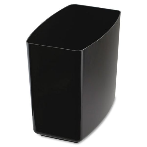 Officemate 5 Gallon Trash Can 13.8" x 8.4" x 12.5" - 5 Gallon Capacity - Black