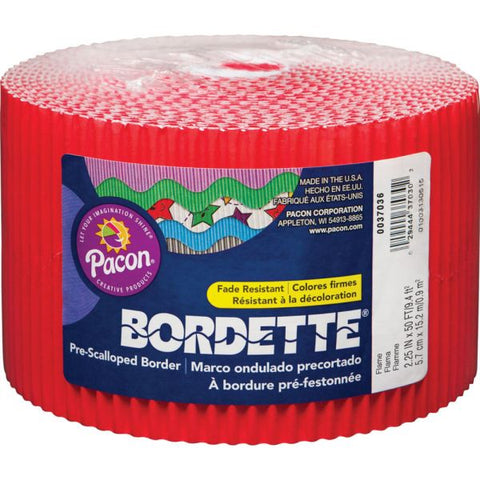 Bordette Decorative Border 2.25" x 50 ft - Flame - 1 Roll