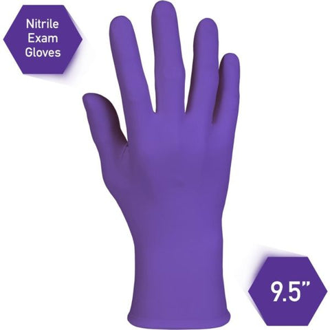 Kimtech PURPLE NITRILE Gloves, Purple, 242 mm Length, X-Large, 6 mil, 900/Carton