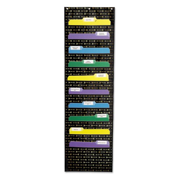 Carson-Dellosa Education Storage Pocket Chart, 10 Pockets, 14 x 47, Black