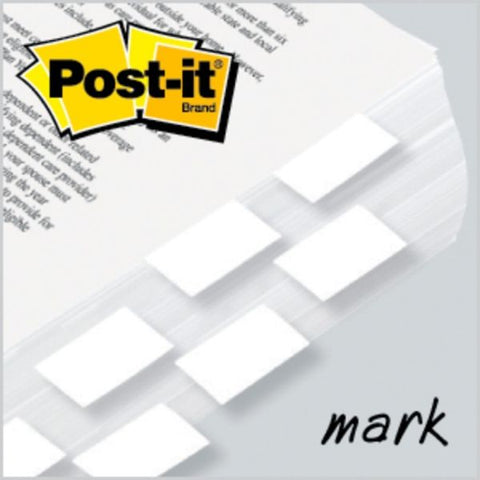 Post-it Flags Standard Page Flags in Dispenser, White, 50 Flags/Dispenser, 2 Dispensers/Pack