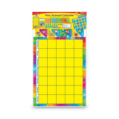 TREND Year Around Calendar Bulletin Board Set, 22" x 17"