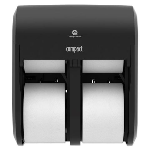 Georgia Pacific Professional Compact Quad Vertical 4-Roll Coreless Dispenser, 11.75 x 6.9 x 13.25, Black