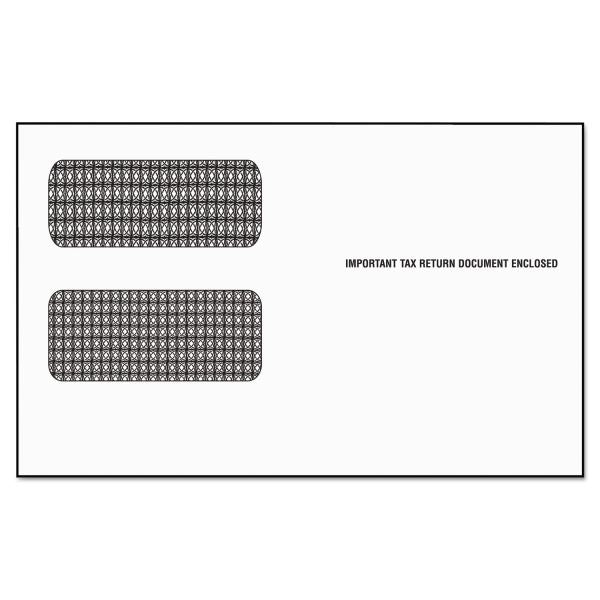 TOPS 1099 Double Window Envelope, Commercial Flap, Self-Adhesive Closure, 5.63 x 9, White, 24/Pack