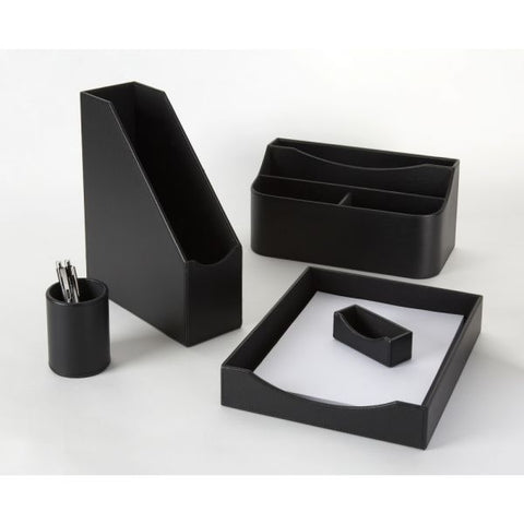 Realspace Black Faux Leather Business Card Holder